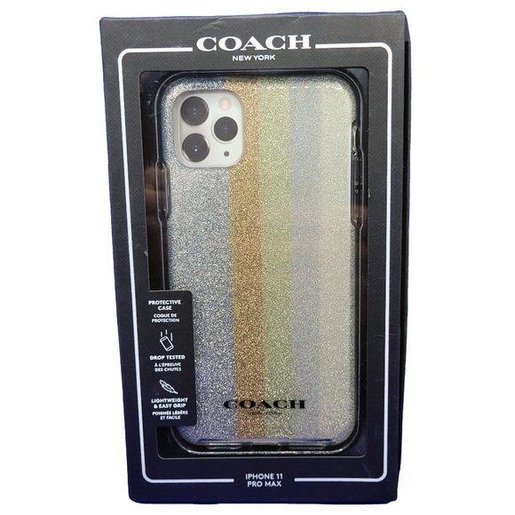 Coach Protective Case for Apple iPhone 11" 2019  - Silver Glitter - Picture 2 of 3